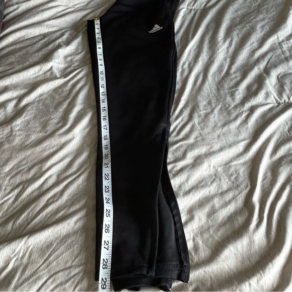 Adidas Black Track, Running, workout Pants with Zipper Legs - Picture 8 of 9